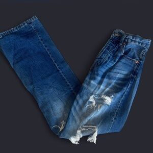 Aeropostale Dark Distressed Denim 90s Baggy Jeans